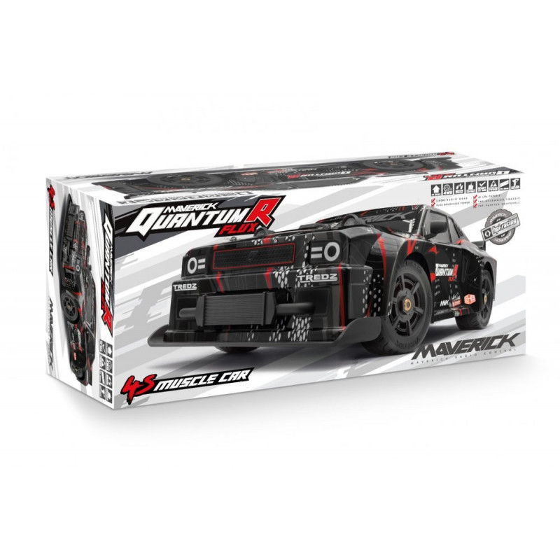 MAVERICK QUANTUM R FLUX 4S 1/8 4WD MUSCLE CAR NEGRO/ROJOMV150350 - Imagen 6