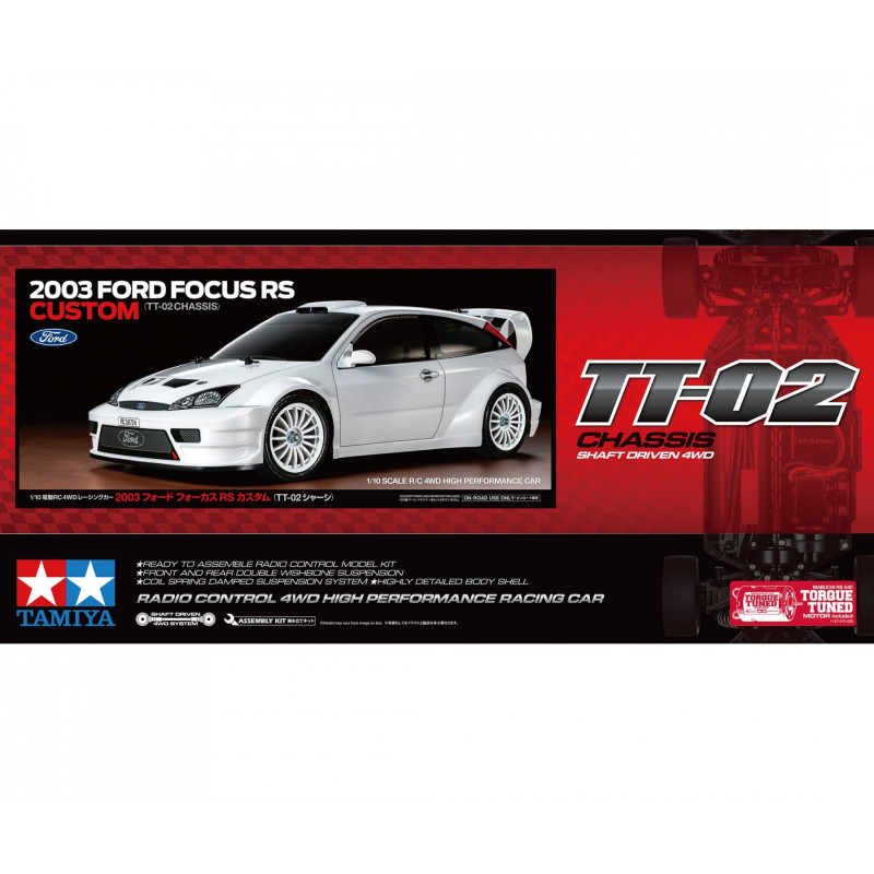 TAMIYA 2003 FORD FOCUS RS CUSTO TT-02 KIT 1/10 4WD - Imagen 5