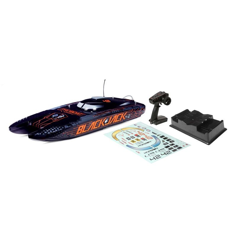 PRO BOAT Blackjack 42" 8S Brushless Catamaran RTR: Negro/Naranja RCPROGRANADA.COM - Imagen 4