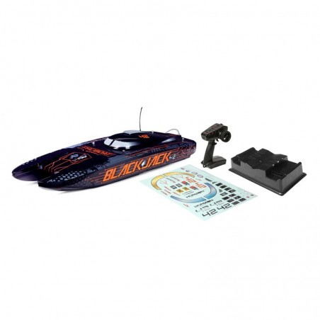 PRO BOAT Blackjack 42" 8S Brushless Catamaran RTR: Negro/Naranja RCPROGRANADA.COM - Imagen 4