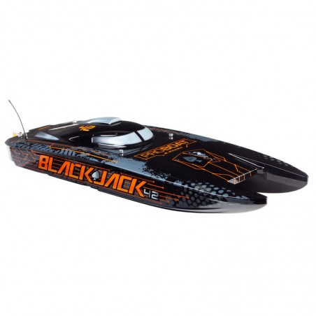 PRO BOAT Blackjack 42" 8S Brushless Catamaran RTR: Negro/Naranja RCPROGRANADA.COM - Imagen 17