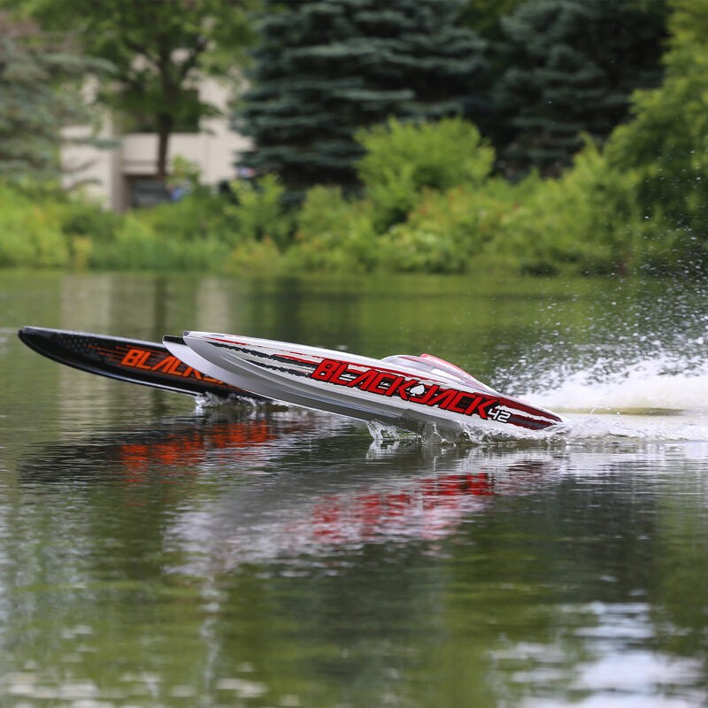 PRO BOAT Blackjack 42" 8S Brushless Catamaran RTR: Negro/Naranja RCPROGRANADA.COM - Imagen 20