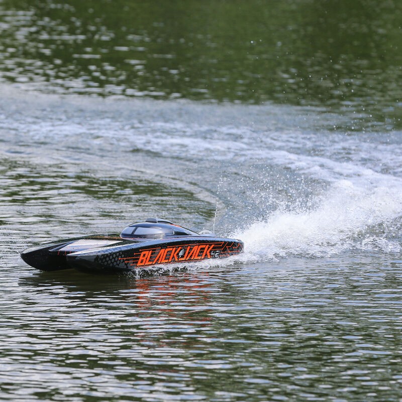 PRO BOAT Blackjack 42" 8S Brushless Catamaran RTR: Negro/NaranjaPRB08043T1 - Imagen 24