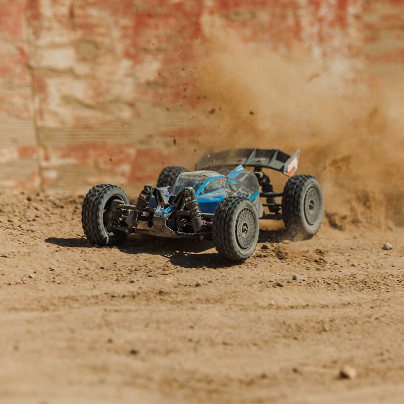 ARRMA TYPHON GROM 223S BLX BUGGY 4x4 1/18 BRUSHLESS RTR,CON BATERIA Y CARGADOR AZUL - Imagen 12