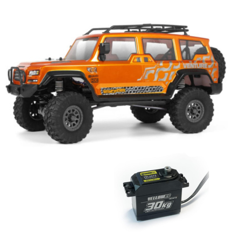 HPI RACING VENTURE WAYFINDER RTR 4WD 1/10 NARANJA METALICO+CAMBIO DE SERVO ORIGINAL POR YELLOW 30KG - Imagen 1