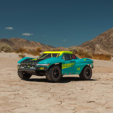ARRMA CAMION DE CARRERAS CORTO FURY 223S BLX BRUSHLESS CON DCS 2WD 1/10  RTR VERDE - Imagen 9