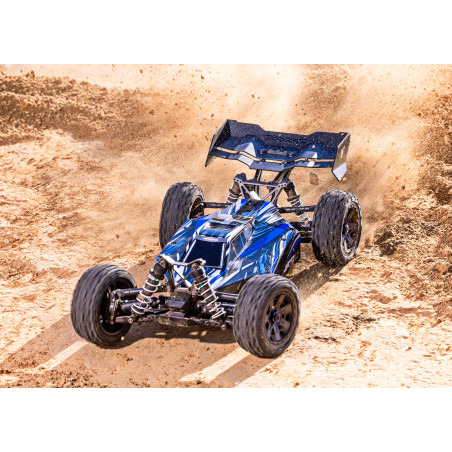 TRAXXAS JATO +COMBO Traxxas 2S (1 batería LiPO 2843X de 7,4 V y 1 batería 2970GX) TRAXXAS JATO 4x4 BL-2S BUGGY 1/8 AZUL - Imagen 9