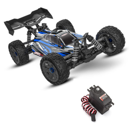 TRAXXAS JATO +COMBO Traxxas 2S (1 batería LiPO 2843X de 7,4 V y 1 batería 2970GX) TRAXXAS JATO 4x4 BL-2S BUGGY 1/8 AZUL - Imagen 2