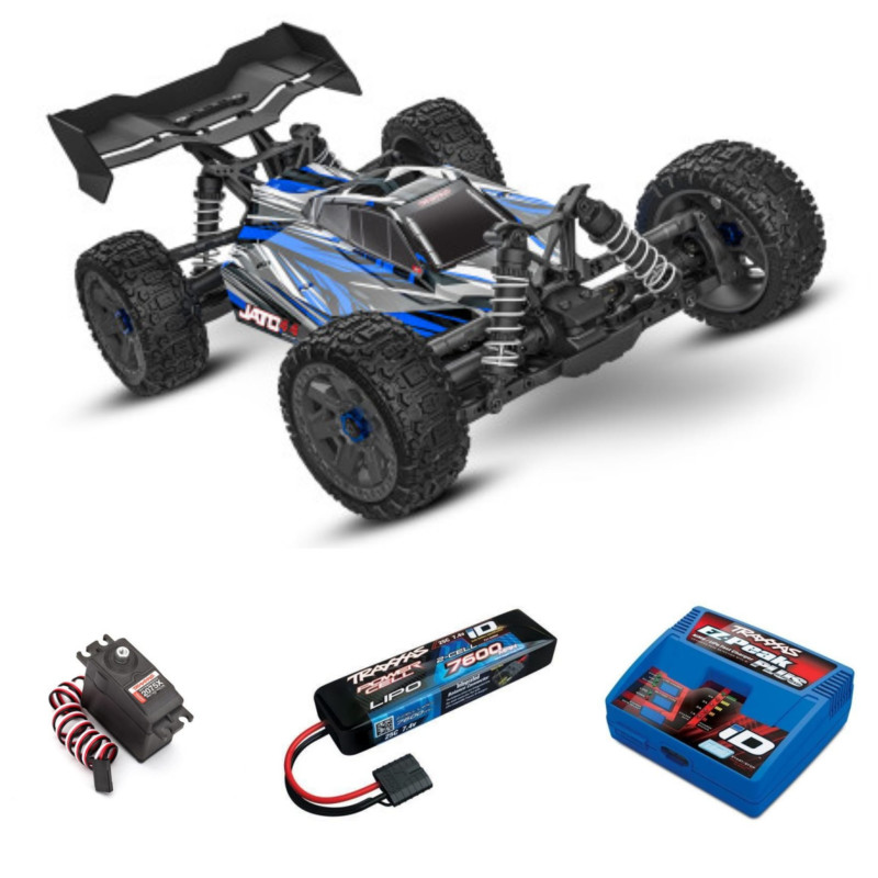 PACK TRAXXAS JATO 4x4 BL-2S BUGGY 1/8+SERVO TRX2075X+ LIPO 7600MAH Y CARGADOR TRX - Imagen 1
