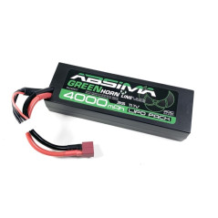 ABSIMA BATERIA POLIMERO DE LITIO DE PERFIL BAJO  11,1 V y 40 C y 4000 HC (conector en T) LiPo 11.1V-40C 4000 HC - Imagen 1