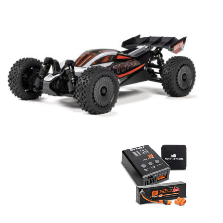 ARRMA TYPHON GROM 223S BLX BUGGY 4x4 1/18 BRUSHLESS RTR,PLATA - Imagen 1