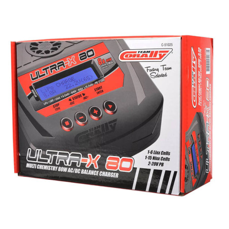 TEAM CORALLY CARGADOR DE EQUILIBRIO CA/CC ULTRA-X 80 80 W, 1-6 S, para Lixx, 1-15 Nixx, 2-20 V PB, versión AU - Imagen 5