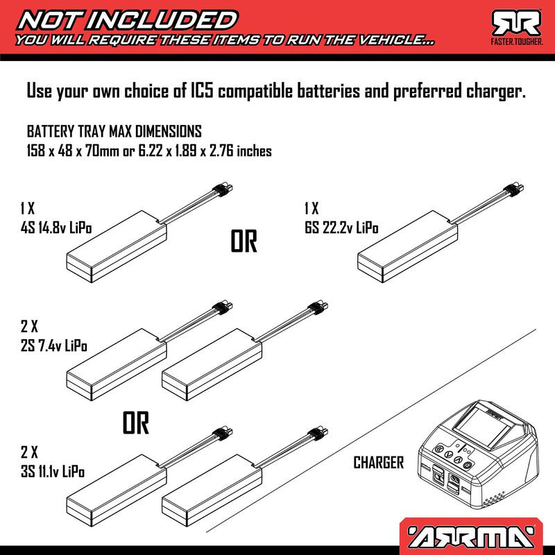 INCLUYE   Batería de polímero de litio Basher Smart G2 Pro de 22,2 V, 6800 mAh, 6S y 120 C: IC5+SPEKTRUM Smart S1100 G2 1x100W A - Imagen 24