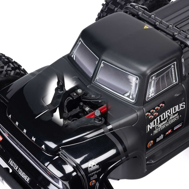 ARRMA NOTORIOUS 6S 4X4 RTR CAMION ACROBACIAS,BRUSHLESS 1/8 NEGRO - Imagen 16