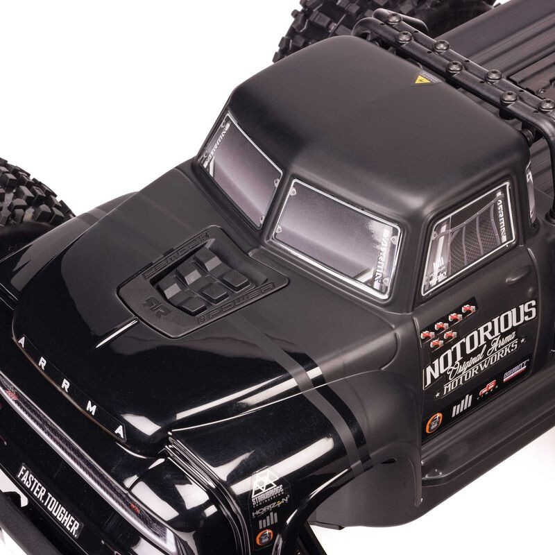 ARRMA NOTORIOUS 6S 4X4 RTR CAMION ACROBACIAS,BRUSHLESS 1/8 NEGRO - Imagen 17