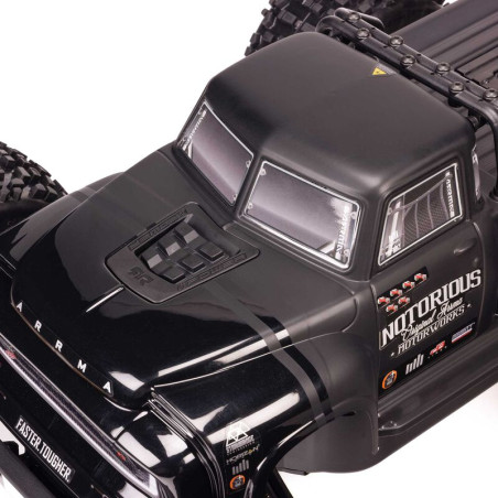 ARRMA NOTORIOUS 6S 4X4 RTR CAMION ACROBACIAS,BRUSHLESS 1/8 NEGRO - Imagen 17