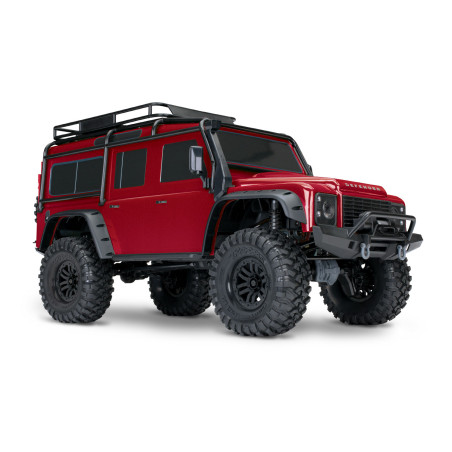 TRAXXAS TRX4 LAND ROVER DEFENDER CRAWLER 4X4 ,CARROCERIA SIN CLIP, 1/10 RTR ROJO INCLUYE CAMBIO DE SERVO ORIGINAL A YELLOW 30KG - Imagen 2