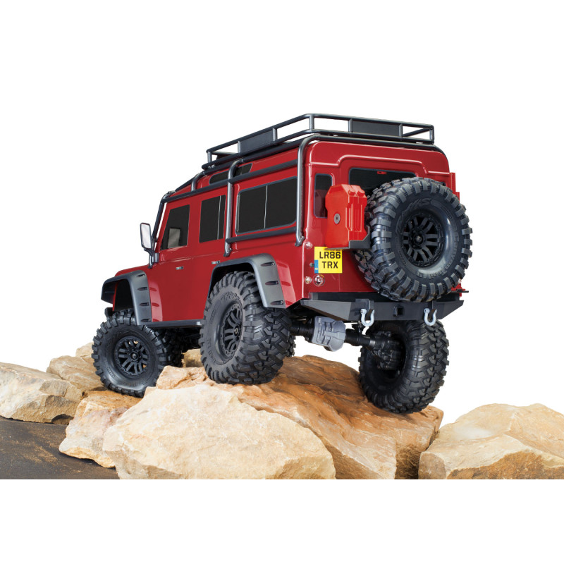 TRAXXAS TRX4 LAND ROVER DEFENDER CRAWLER 4X4 ,CARROCERIA SIN CLIP, 1/10 RTR ROJO INCLUYE CAMBIO DE SERVO ORIGINAL A YELLOW 30KG - Imagen 8