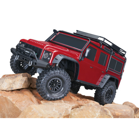 TRAXXAS TRX4 LAND ROVER DEFENDER CRAWLER 4X4 ,CARROCERIA SIN CLIP, 1/10 RTR ROJO INCLUYE CAMBIO DE SERVO ORIGINAL A YELLOW 30KG - Imagen 6
