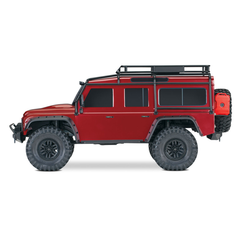TRAXXAS TRX4 LAND ROVER DEFENDER CRAWLER 4X4 ,CARROCERIA SIN CLIP, 1/10 RTR ROJO INCLUYE CAMBIO DE SERVO ORIGINAL A YELLOW 30KG - Imagen 5