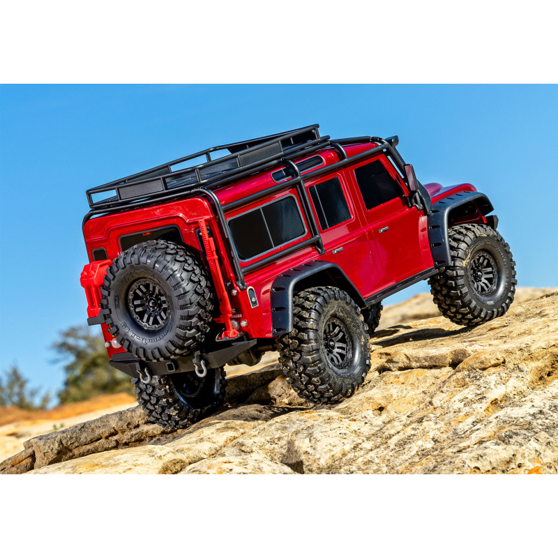 TRAXXAS TRX4 LAND ROVER DEFENDER CRAWLER 4X4 ,CARROCERIA SIN CLIP, 1/10 RTR ROJO INCLUYE CAMBIO DE SERVO ORIGINAL A YELLOW 30KG - Imagen 17