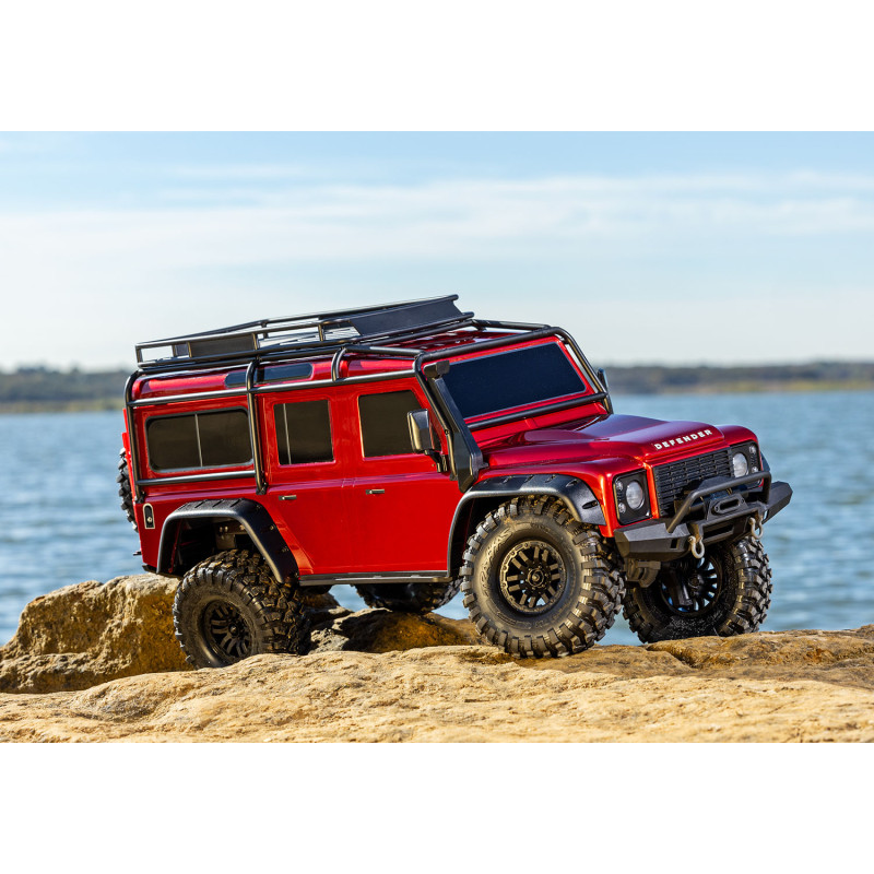 TRAXXAS TRX4 LAND ROVER DEFENDER CRAWLER 4X4 ,CARROCERIA SIN CLIP, 1/10 RTR ROJO INCLUYE CAMBIO DE SERVO ORIGINAL A YELLOW 30KG - Imagen 18