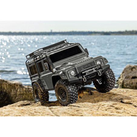 TRAXXAS TRX4 LAND ROVER DEFENDER CRAWLER 4X4 ,CARROCERIA SIN CLIP, 1/10 RTR GRIS INCLUYE CAMBIO DE SERVO ORIGINAL A YELLOW 30KG - Imagen 8