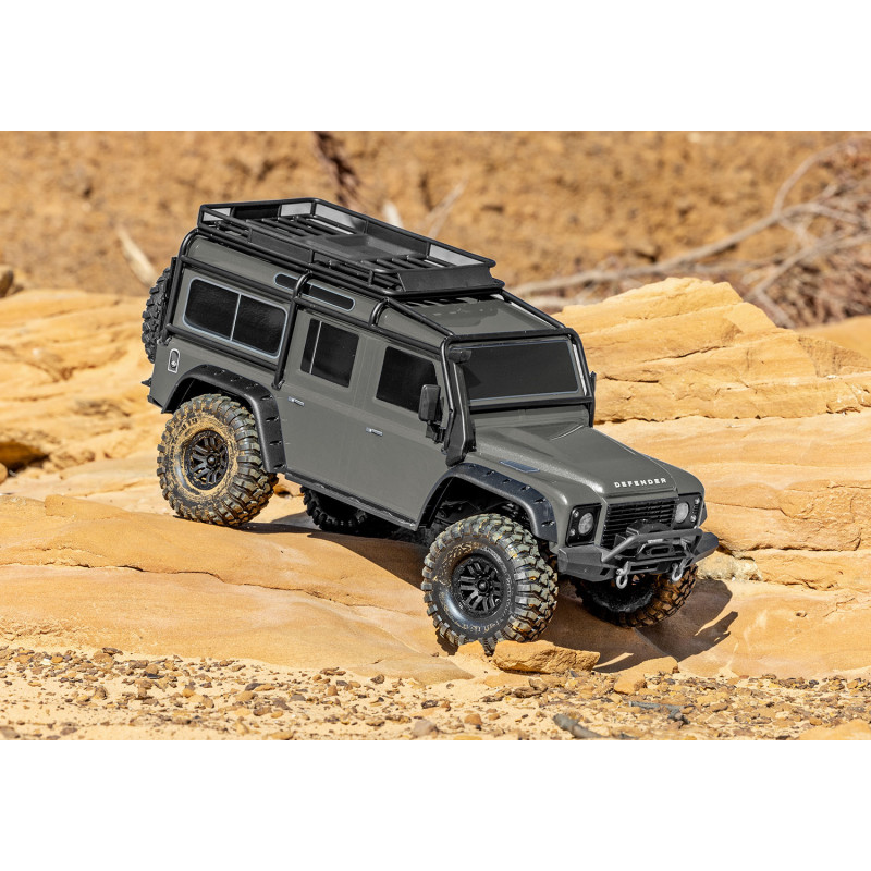 TRAXXAS TRX4 LAND ROVER DEFENDER CRAWLER 4X4 ,CARROCERIA SIN CLIP, 1/10 RTR GRIS INCLUYE CAMBIO DE SERVO ORIGINAL A YELLOW 30KG - Imagen 26