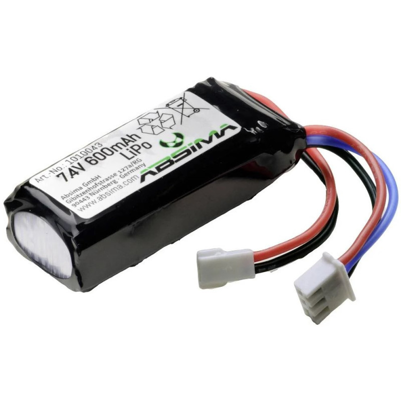ABSIMA LiPo 2S/7.4V 600mAh 1010043 - Imagen 1