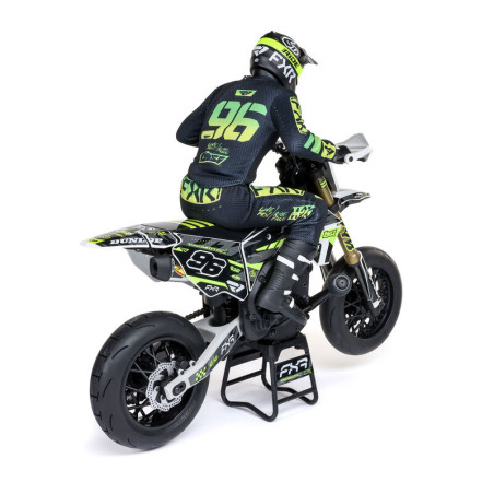 LOSI 1/4 PROMOTO-SM FXR SUPERMOTO RTR Básica, Blanca - Imagen 3