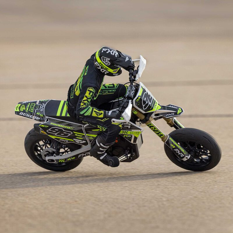LOSI 1/4 PROMOTO-SM FXR SUPERMOTO RTR Básica, Blanca - Imagen 18