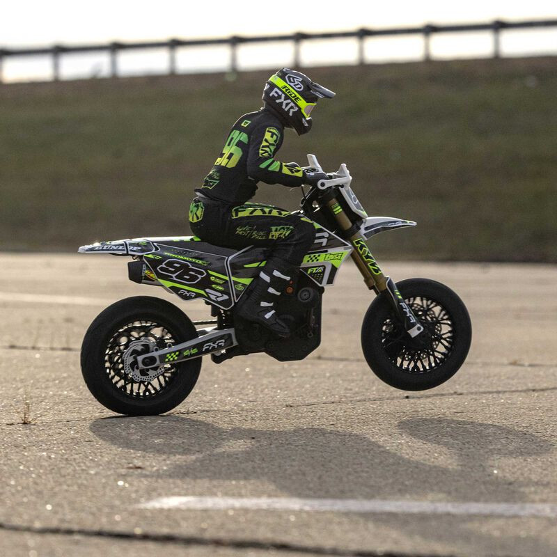 LOSI 1/4 PROMOTO-SM FXR SUPERMOTO RTR Básica, Blanca - Imagen 20