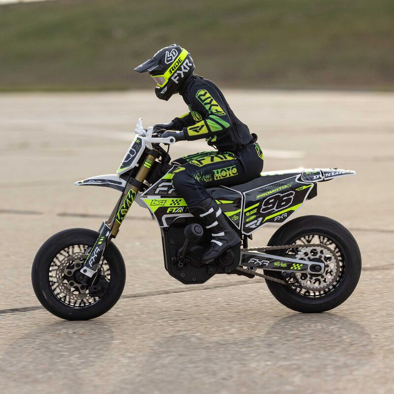 LOSI 1/4 PROMOTO-SM FXR SUPERMOTO RTR Básica, Blanca - Imagen 21