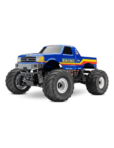 Traxxas Bigfoot 4X4 BL-2s sin escobillas: Monster Truck 4WD TQ 2,4 GHz a escala 1/10 - Azul - Imagen 1