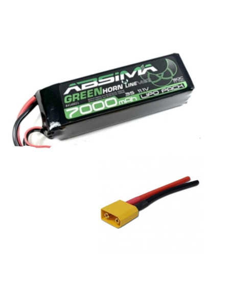 ABSIMA BATERIA LIPO 3S 11,1V-50C 7000MAH CONECTOR XT90 - Imagen 1