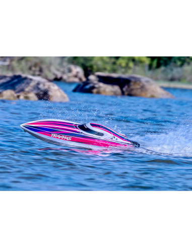 EMBARCACION DE ALTO RENDIMIENTO TRAXXAS DISRUPTOR 4S de 40+ MPH ROSA - Imagen 2