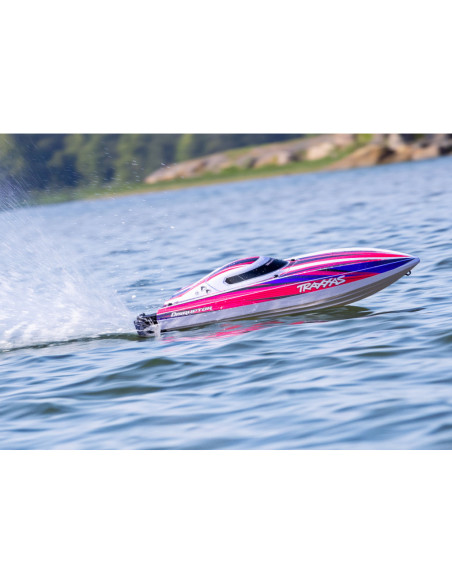 EMBARCACION DE ALTO RENDIMIENTO TRAXXAS DISRUPTOR 4S de 40+ MPH ROSA - Imagen 3