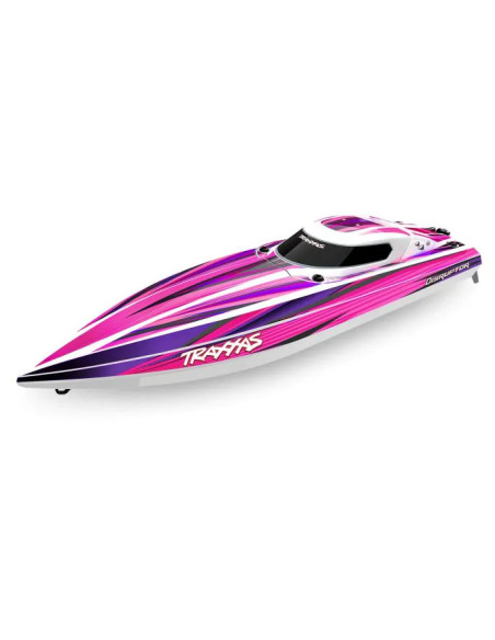 EMBARCACION DE ALTO RENDIMIENTO TRAXXAS DISRUPTOR 4S de 40+ MPH ROSA - Imagen 1