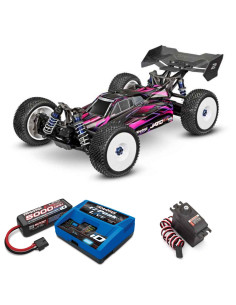 PACK TRAXXAS JATO 4X4 VXL 4S 1/8 BRUSHLESS BUGGY ROSA+BATERIA 5000MAH 4S Y CARGADOR+CAMBIO DE SERVO ORIGINAL A 2075X - Imagen 1
