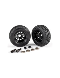 TRX9797 Ruedas de remolque (2) / Neumáticos (2) / Herrajes de montaje - Imagen 1