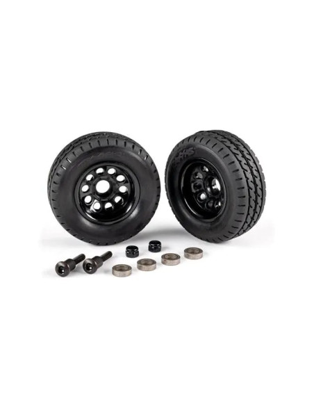 TRX9797 Ruedas de remolque (2) / Neumáticos (2) / Herrajes de montaje - Imagen 1
