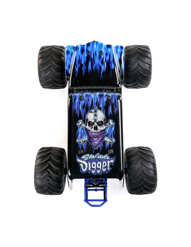 LOSI MONSTER TRUCK RTR SON-UVA 4x4 CON EJE SOLIDO BRUSHLESS 1/8, LMT 2.0 AZUL - Imagen 6