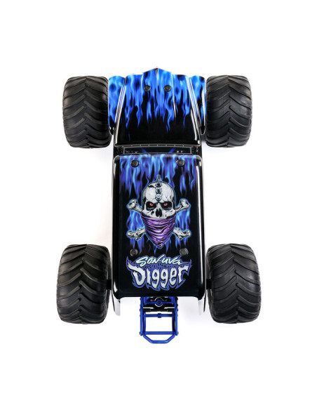 LOSI MONSTER TRUCK RTR SON-UVA 4x4 CON EJE SOLIDO BRUSHLESS 1/8, LMT 2.0 AZUL - Imagen 6