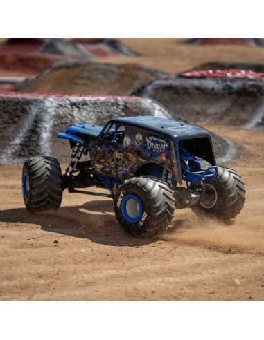 LOSI MONSTER TRUCK RTR SON-UVA 4x4 CON EJE SOLIDO BRUSHLESS 1/8, LMT 2.0 AZUL - Imagen 10