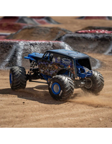 LOSI MONSTER TRUCK RTR SON-UVA 4x4 CON EJE SOLIDO BRUSHLESS 1/8, LMT 2.0 AZUL - Imagen 10