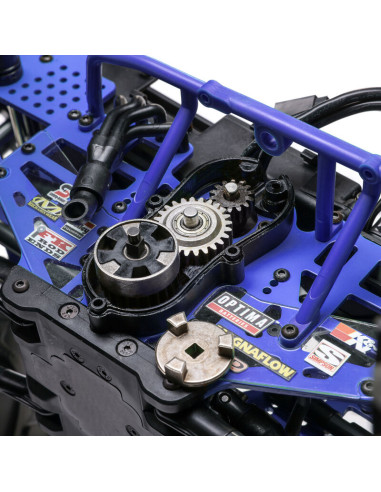 LOSI MONSTER TRUCK RTR SON-UVA 4x4 CON EJE SOLIDO BRUSHLESS 1/8, LMT 2.0 AZUL - Imagen 16