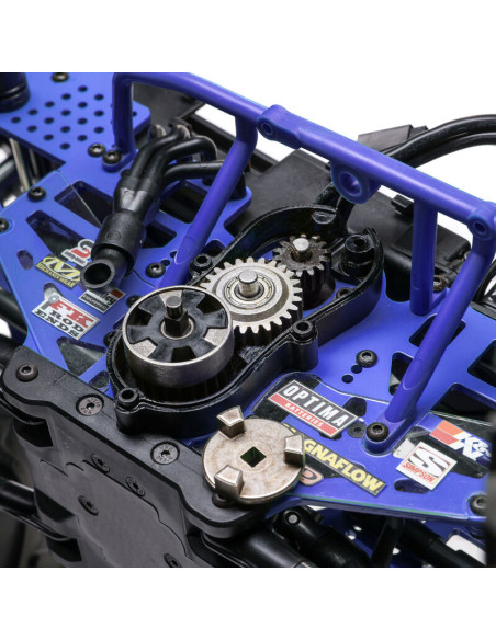 LOSI MONSTER TRUCK RTR SON-UVA 4x4 CON EJE SOLIDO BRUSHLESS 1/8, LMT 2.0 AZUL - Imagen 16
