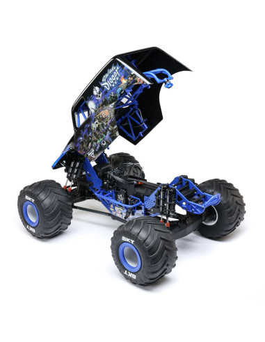 LOSI MONSTER TRUCK RTR SON-UVA 4x4 CON EJE SOLIDO BRUSHLESS 1/8, LMT 2.0 AZUL - Imagen 7