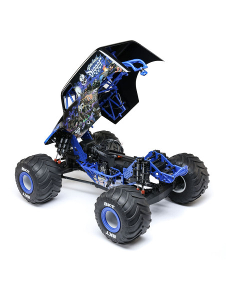 LOSI MONSTER TRUCK RTR SON-UVA 4x4 CON EJE SOLIDO BRUSHLESS 1/8, LMT 2.0 AZUL - Imagen 7