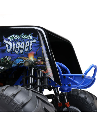 LOSI MONSTER TRUCK RTR SON-UVA 4x4 CON EJE SOLIDO BRUSHLESS 1/8, LMT 2.0 AZUL - Imagen 20
